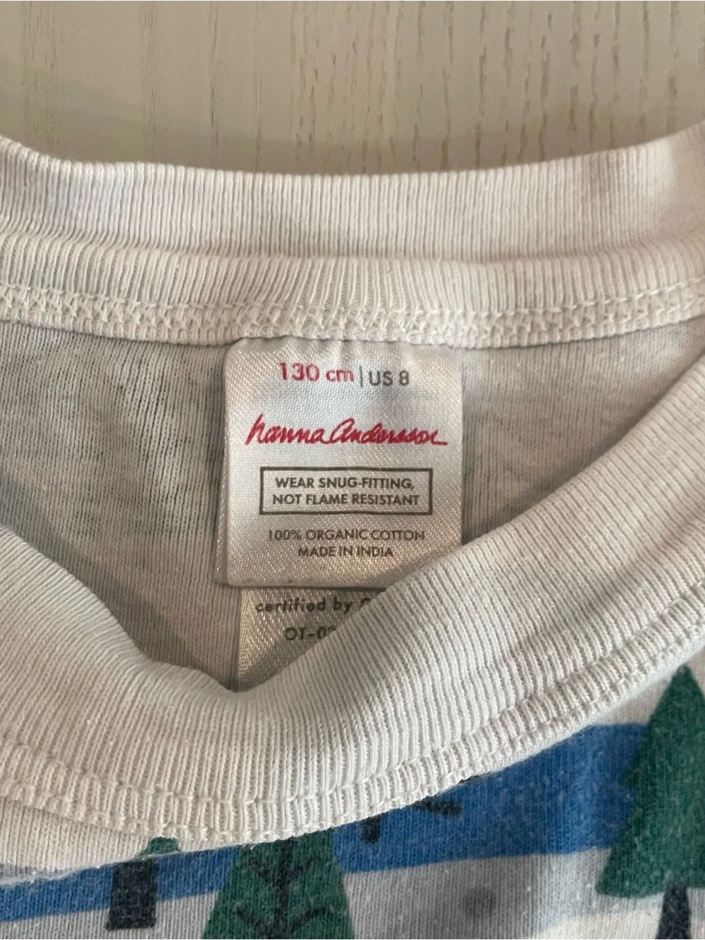 Hanna Andersson HannaJams Long John Pajama Set Ski Slope - Size 8 130